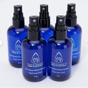 Wrinkle Release Spray / Iron in a Bottle Travel 5 Pack Natural, TSA Tom & Sherry